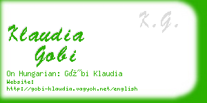 klaudia gobi business card